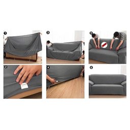 Capa de Sofá Mágica 3 lugares 180 x 230 cm e 1 Capa de Almofada VPP - 6