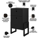Ver imagem 2 de Kit Para Escritório Estante com Mesa Industrial em L Soft e Gaveteiro Work F01 Preto - Lyam Decor
