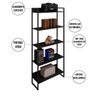 Kit Para Escritório Estante com Mesa Industrial em L Soft e Gaveteiro Work F01 Preto - Lyam Decor - 5