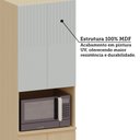 Ver imagem 4 de Paneleiro 100% MDF 4 Portas com Espaço para Micro-ondas 70cm Aura Luciane Móveis