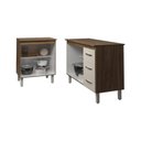 Ver imagem 5 de Balcão para Microondas ou Forno e Armário Bruna 118 Cm Cozinha Gabinete Off White com Tampo Tampã