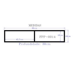 Nicho Rack Suspenso Divisão Duplo Prateleira Sala Decoração - Preto Tx - 2