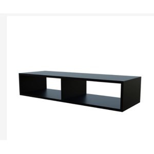 Nicho Rack Suspenso Divisão Duplo Prateleira Sala Decoração - Preto Tx