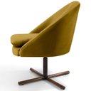 Ver imagem 3 de Poltrona Decorativa Giratória Base X Rafa D02 Veludo Mostarda C-279 - Lyam Decor