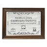 Moldura A4 Quadro Certificado Diploma Premium e Tela Acetato Arte na Arte Moldura A-4 Moldura Madeir - 1