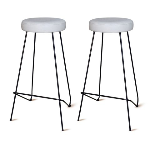Kit 2 Banquetas Altas para Cozinha Bar Balcão Bistrô Lila:offwhite