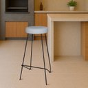 Ver imagem 4 de Kit 2 Banquetas Altas para Cozinha Bar Balcão Bistrô Lila:offwhite