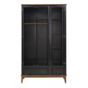 Ver imagem 2 de Armario Malibu 3 Portas e 2 Gavetas Cor Preto com Amendoa 204 Cm - 63569