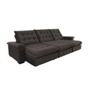 Ver imagem 1 de Sofá Coliseu 3.40m Retrátil e Reclinável Super Pillow - Marrom