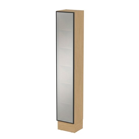 Cristaleira Planejada 1 Porta Reflecta 35cm Nara CabeCasa MadeiraOriginals Marrom/Avena