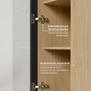 Ver imagem 4 de Cristaleira Planejada 1 Porta Reflecta 35cm Nara CabeCasa MadeiraOriginals Marrom/Avena