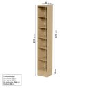 Ver imagem 3 de Cristaleira Planejada 1 Porta Reflecta 35cm Nara CabeCasa MadeiraOriginals Marrom/Avena
