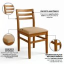 Ver imagem 6 de Kit 2 Cadeiras para Sala de Jantar Estofadas em Madeira Maciça Diamante