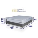 Ver imagem 2 de Conjunto Box Cinza Luanda Branco Espuma D28 Viúva 128x188x62 - King House