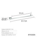 Ver imagem 4 de Toalheiro 60 cm Inox Grafite - Kromus RT0305G