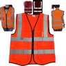 Colete Faixa Refletiva Sinalizador Sinal Blusao Fluorescente EPI Obra Construçao Transito Engarrafam - 1