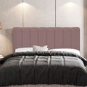 Ver imagem 3 de Cabeceira Cama Box Painel Casal 140 cm Dubai W01 Suede Rosê - Lyam Decor