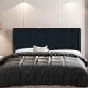 Ver imagem 2 de Cabeceira Cama Box Painel Casal 140 cm Dubai W01 Suede Preto - Lyam Decor