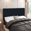 Ver imagem 1 de Cabeceira Cama Box Painel Casal 140 cm Dubai W01 Suede Preto - Lyam Decor
