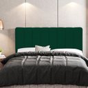 Ver imagem 2 de Cabeceira Cama Box Painel Casal 140 cm Dubai W01 Suede Verde Musgo - Lyam Decor