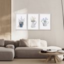 Ver imagem 3 de Kit 3 Quadros Decorativos para Cozinha Flores Plantas Sala