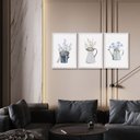 Ver imagem 2 de Kit 3 Quadros Decorativos para Cozinha Flores Plantas Sala