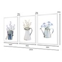 Ver imagem 5 de Kit 3 Quadros Decorativos para Cozinha Flores Plantas Sala