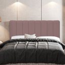 Ver imagem 2 de Cabeceira Cama Box Painel Solteiro 100 cm Dubai W01 Suede Rosê - Lyam Decor