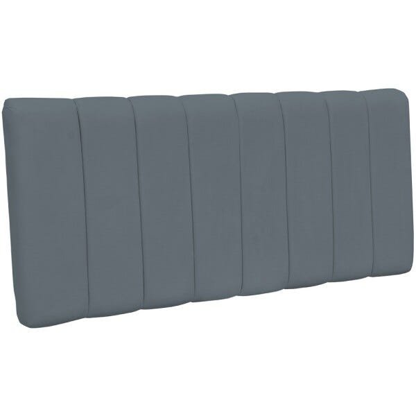Cabeceira Cama Box Painel Casal 160 cm Dubai W01 Suede Cinza - Lyam Decor - 1