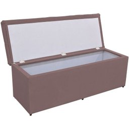 Calçadeira Baú Decorativa Amy L02 Capitonê Suede Rosê 140x50cm - Lyam Decor - 2