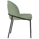 Ver imagem 4 de Cadeira Aurora Bouclé Verde Oliva Metal Preto