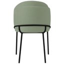 Ver imagem 3 de Cadeira Aurora Bouclé Verde Oliva Metal Preto