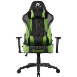 Cadeira Gamer Giratória com Elevação A Gás 2 Almofadas de Apoio Cruiser H01 Preto Verde - 2