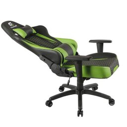 Cadeira Gamer Giratória com Elevação A Gás 2 Almofadas de Apoio Cruiser H01 Preto Verde - 4