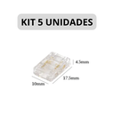 Ver imagem 1 de Kit 5 Emenda Reta Fita Led 10mm 12v 24v 110v 220v