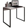 Mesa para Escritório e Home Office Industrial Soft 90cm F01 Branco Fosco - Lyam Decor - 1