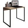 Kit Mesa para Escritório Home Office 90cm com Estante Industrial Soft F01 Nature Fosco - Lyam - 7
