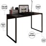 Kit Mesa para Escritório Home Office 150cm com Estante Industrial Soft F01 Preto Fosco - Lyam - 3