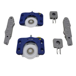 Kit para Porta de Correr Jp360 Sobrepor até 50kg Joelini Guarda Roupa Acabamento Moveis Mdf