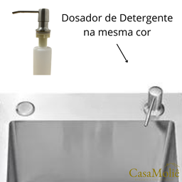 Cuba Dupla 78x48 Inox Escovado Quadrada C/ Acessórios - 2