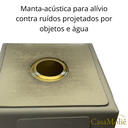 Ver imagem 5 de Cuba Dupla 78x48 Inox Escovado Quadrada C/ Acessórios