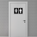 Ver imagem 3 de Combo 3 Placas De Sinalização Banheiro Masculino / Feminino 20x15 Acesso - A-467 F9e