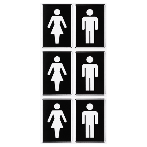 Combo 3 Placas De Sinalização Banheiro Masculino / Feminino 20x15 Acesso - A-467 F9e