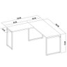 Mesa para Escritório e Home Office Industrial em L Soft 150cm F01 - Lyam Decor - 4