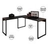 Mesa para Escritório e Home Office Industrial em L Soft 150cm F01 - Lyam Decor - 3