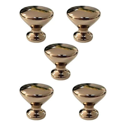 Kit 5 Puxadores Cup Gold + Parafusos