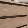 Cômoda para Quarto 4 Gavetas e 1 Porta MDF Aurora - 10