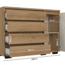 Ver imagem 4 de Cômoda para Quarto 4 Gavetas e 1 Porta MDF Aurora