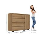 Ver imagem 3 de Cômoda para Quarto 4 Gavetas e 1 Porta MDF Aurora