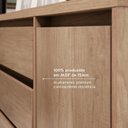 Ver imagem 5 de Cômoda para Quarto 100% MDF 4 Gavetas 1 Porta 135 x 99cm Aurora Yescasa Capuccino